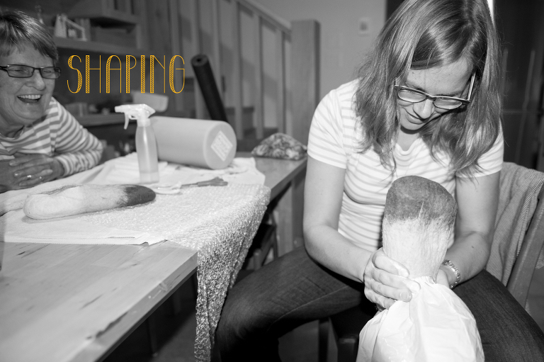 Shaping Felted Slippers