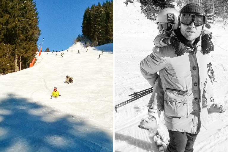 Les Carroz piggy back