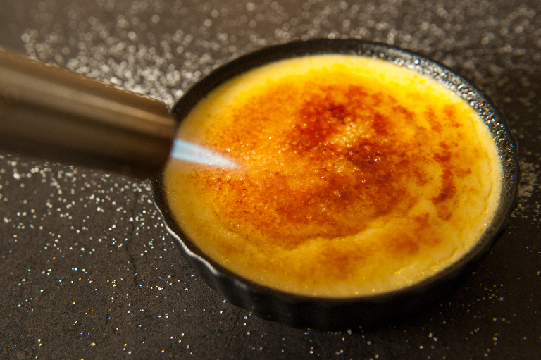creme brulee by vine and the olive