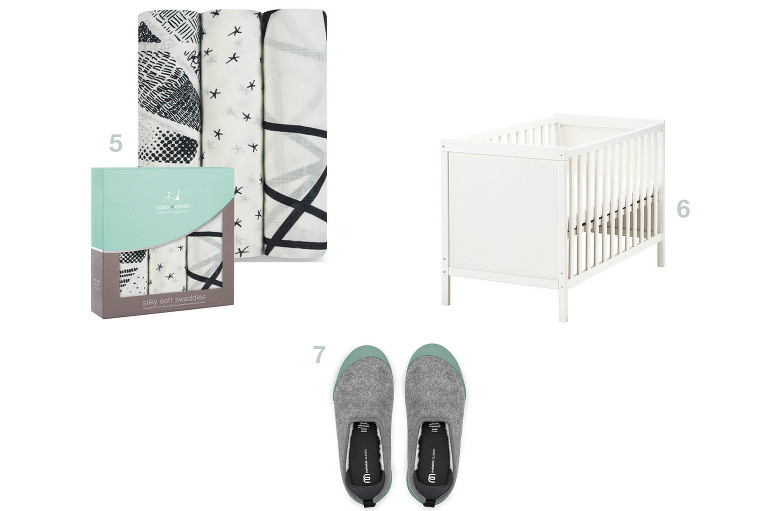 monochromatic baby registry vine and the olive