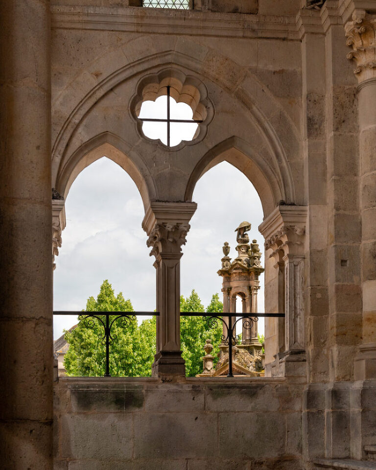 Looking out from the Cathedral in Autun, France