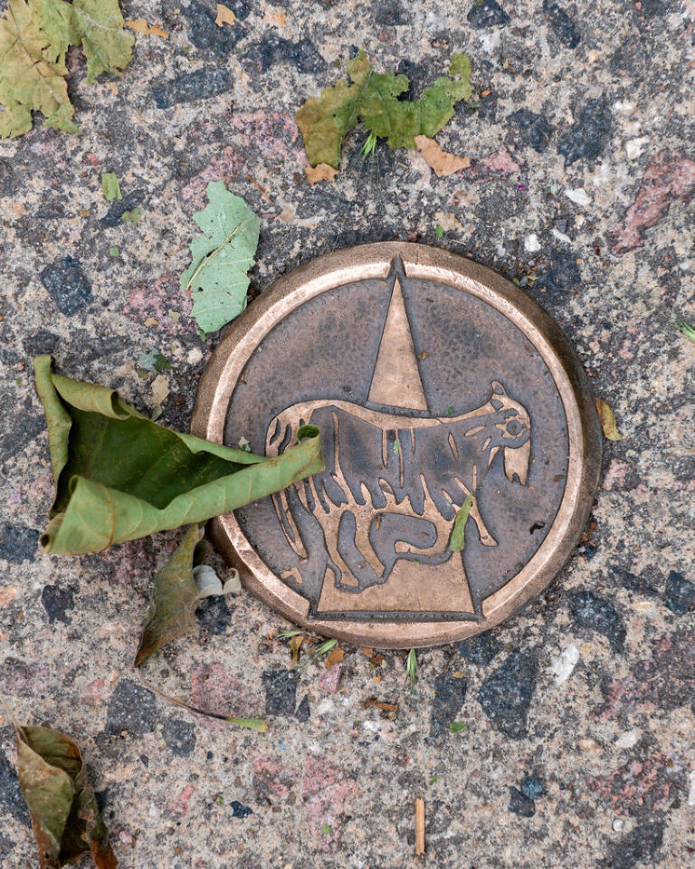 Following the marked paths in Cluny, France