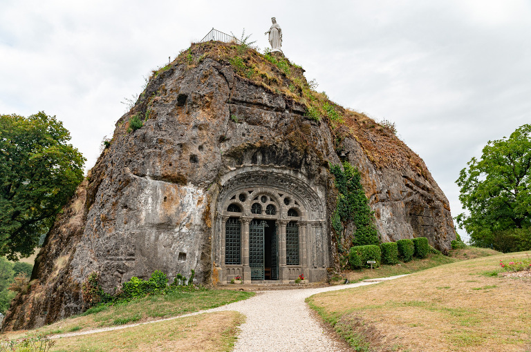 Monolith church in fontanges, Cantal Auvergne France