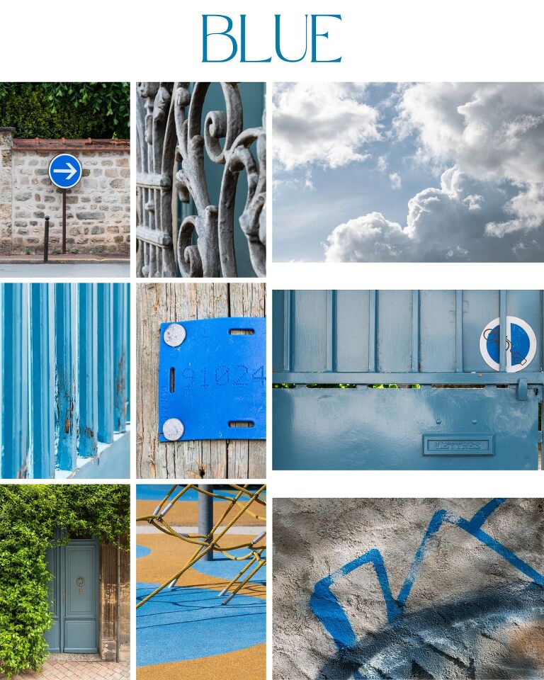 A photographic study of the colour blue