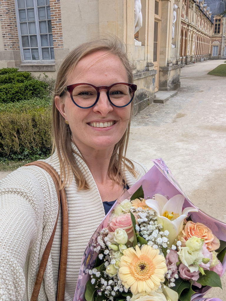 A photo after my French citizenship ceremony in the Chateau de Fontainebleau