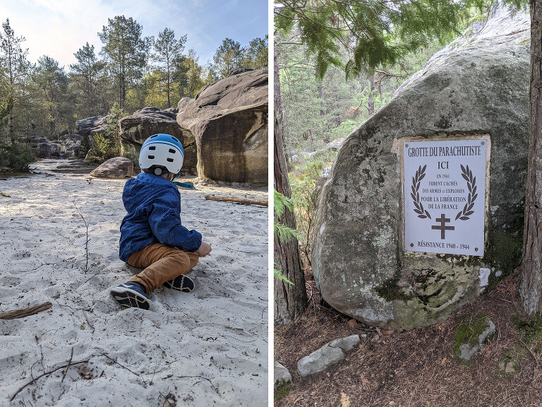 Images from Les trois pignons in Noisy-sur-École in the Fontainebleau forest close to the cul du chien and the grotte du parachutiste